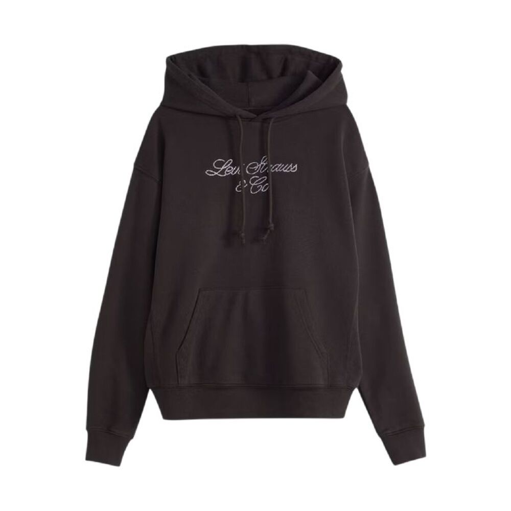 Levis Womens/Ladies Heritage Logo Hoodie / Anthracite